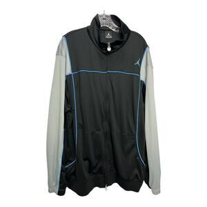 Jordan Track Jacket Black Blue Full Zip Long Sleeve 277022-013 Mens Size XL